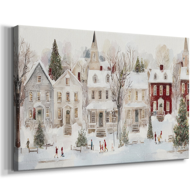 Toile tendue avec châssis Frostlit Dawn Whisper, H 18 po x l 27 po