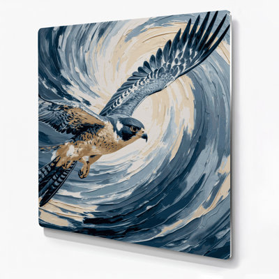 Oiseaux, art mural bleu faucon pèlerin
