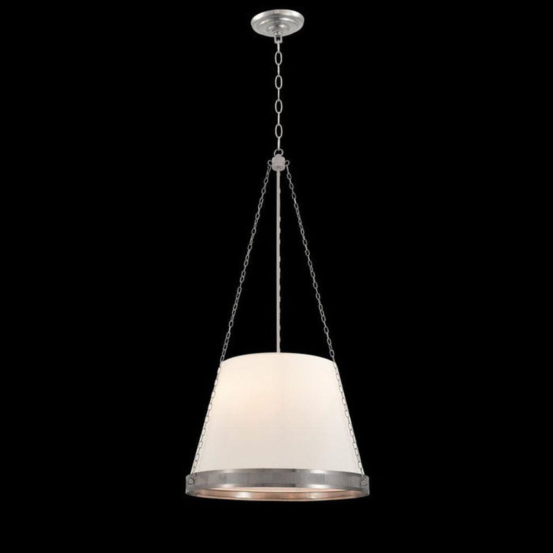 Lustre géométrique à 3 lumières Deden, Nickel poli