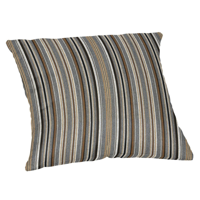 Casual Cushion Sunbrella® Fabric 1-Piece Indoor/Outdoor Square Throw Pillow, 18"H x 18"W, Canvas Tangerine Sunbrella® Canvas