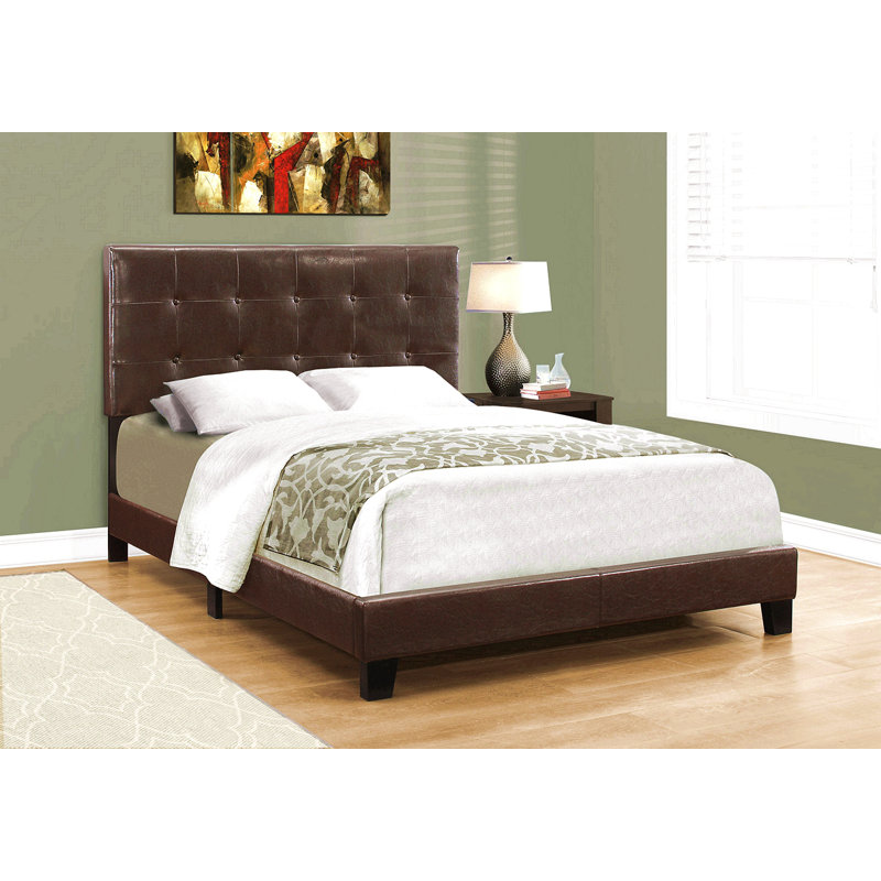 Bed, Full Size, Bedroom, Upholstered, Full, Brown