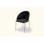 Chaises de style moderne 2 pièces en velours et pieds en métal enduit d'or