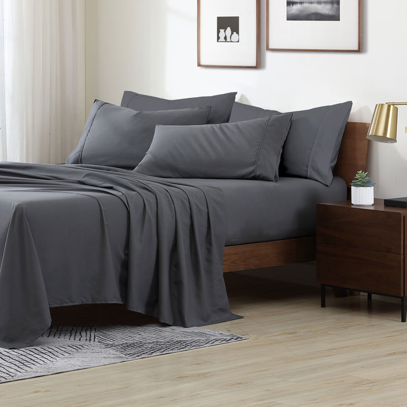 Swift Home Ultra-Soft 6-Piece Sheet Set with Extra Pillowcases - Essential 1800 Series Microfiber - Fits Mattress up to 14" Tall - Peach Fuzz, Durable, Easy Care