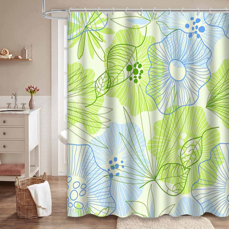 Rideau de douche Whimsical Floral, 72" L x 84" W