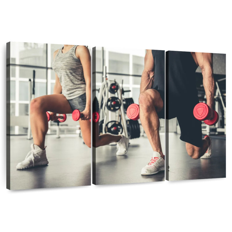 Sireci Lunges Exercise, 28" H x 45" W