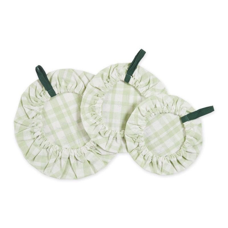 Design Imports 3 - Piece Fabric Cover Set, Green
