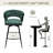 26" Swivel Bar Stools Set Of 2 – Suede Upholstered Counter Stools With Woven Backrest, Metal Base & Footrest-398607360