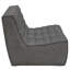 Chaise sans accoudoirs Marshall en tissu gris