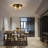 Alixandra 2-Light Flush Mount Ceiling Light With Clear Hammered Glass-295452041-295452040