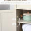 Armoire de cuisine rustique avec portes de grange et tiroir - tablette réglable blanche 2