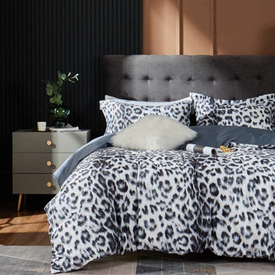 Gray Long-staple Cotton 500 TC 3 Piece Duvet Cover Set
