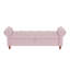Banc de lit en velours rose