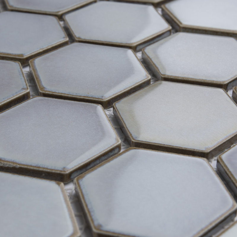 Carreau de mosaïque en porcelaine Merola, Gris