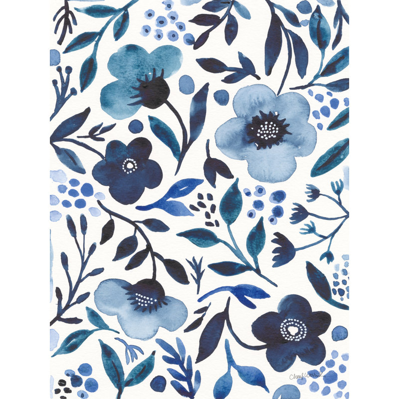 «Dimanche jardin II sur toile» par Cheryl Warrick, H 48 po x l 36 po