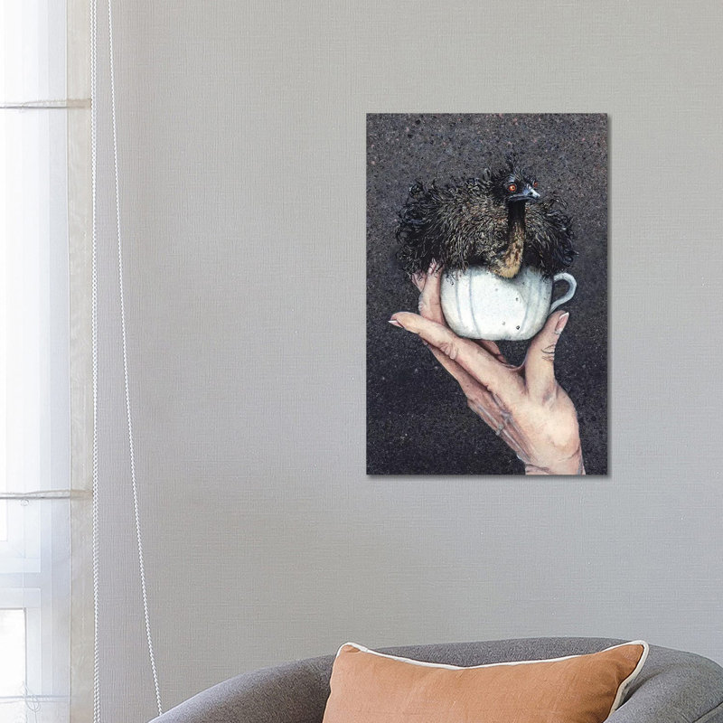 Teacup Emu by Maggie Vandewalle - Wrapped Canvas Print, 66.04 cm H x 45.72 cm W x 3.175 cm D