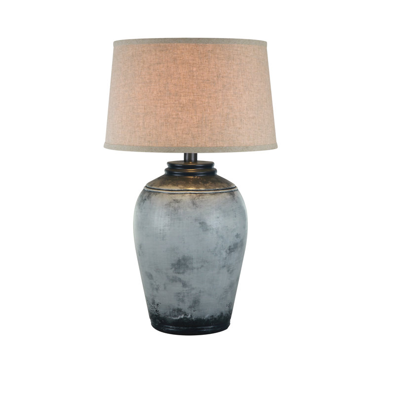 Tracyn Alabaster Table Lamp, Gray