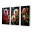 Ensemble de 3 décorations murales rouges et vertes Dahlia Bouquet Harmony I - Dahlia-106075209-106075212