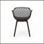 Ensemble de 2 chaises de salle à manger d'extérieur au design minimaliste moderne