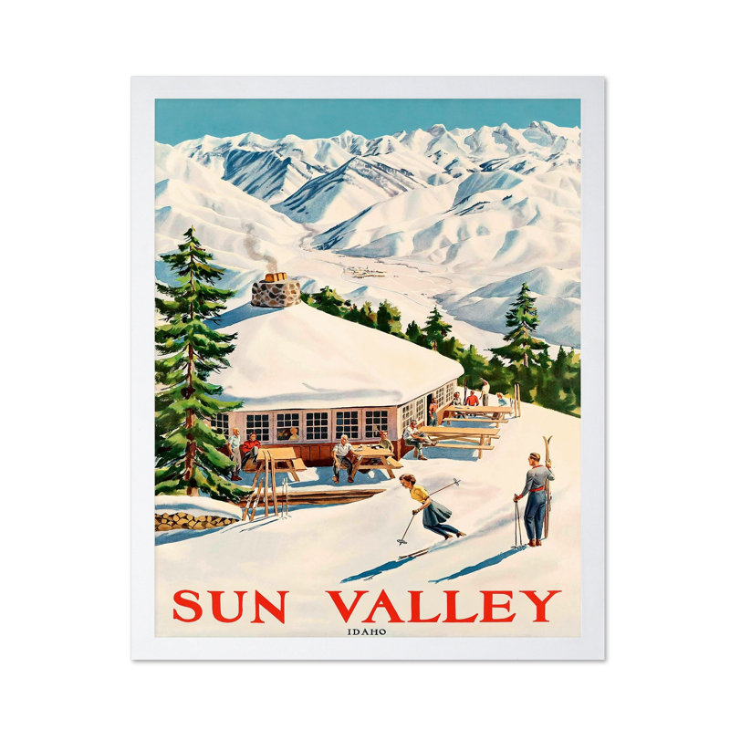 Sun Valley, Poster, 24"H x 32"W, White Framed