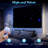 19.68ft*9.84ft White & Blue LED Star Backdrop