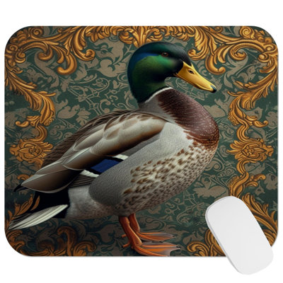 Animals William Morris Duck XVI Cottage Gaming Cute Office Laptop Desk Pad Gift Mat Square Rectangle Non-Slip Mousepad