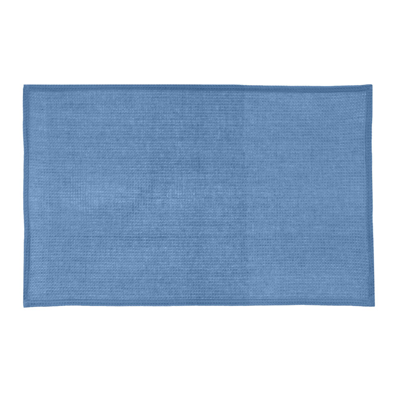 Broadway Cotton Waffle Tea Towel Kitchen Towel, Blue, 6