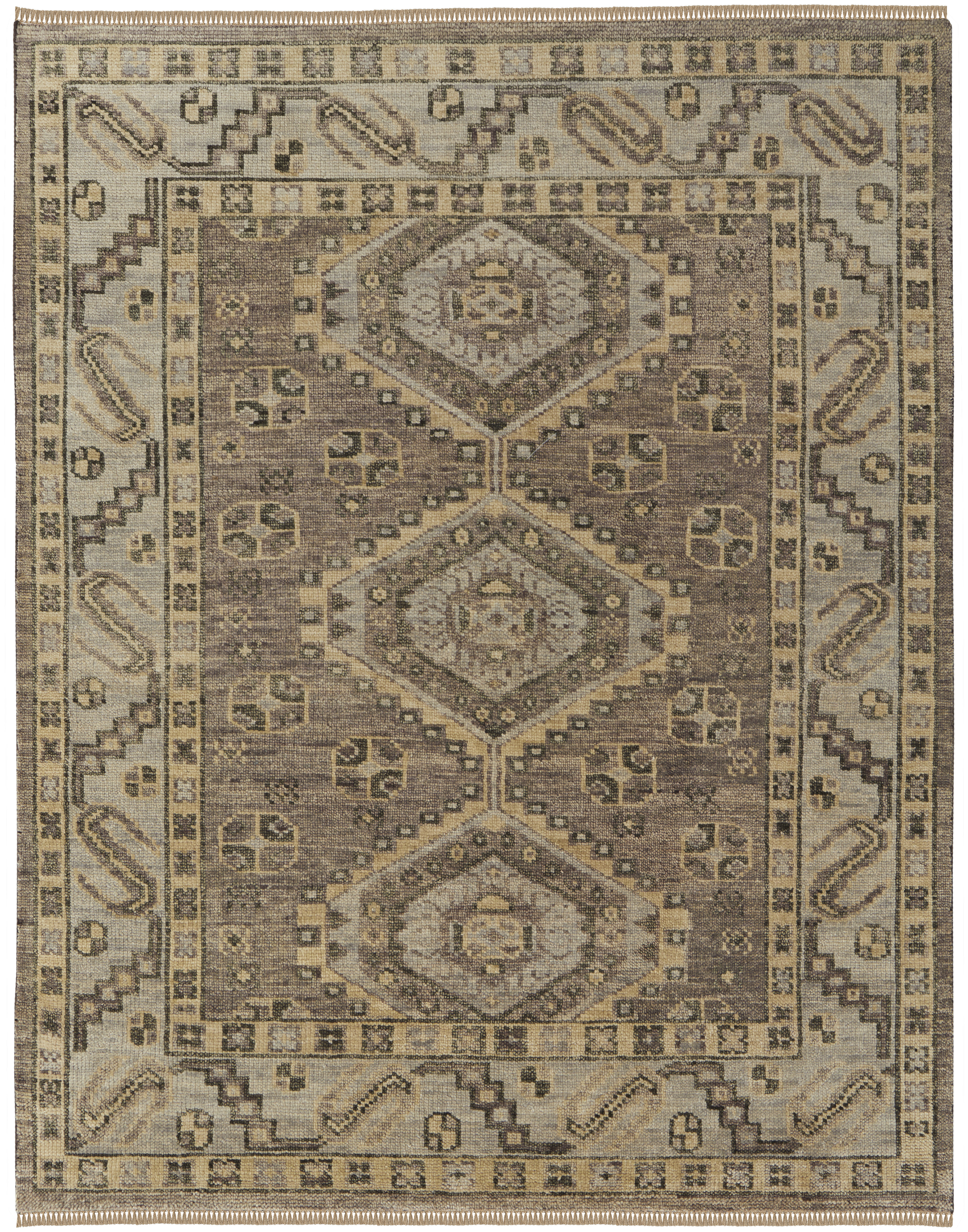 Werts Handmade Tufted Farmhouse Jute Tasseled Brown Rug Bay Isle Home Rug Size: Rectangle 10' x 14