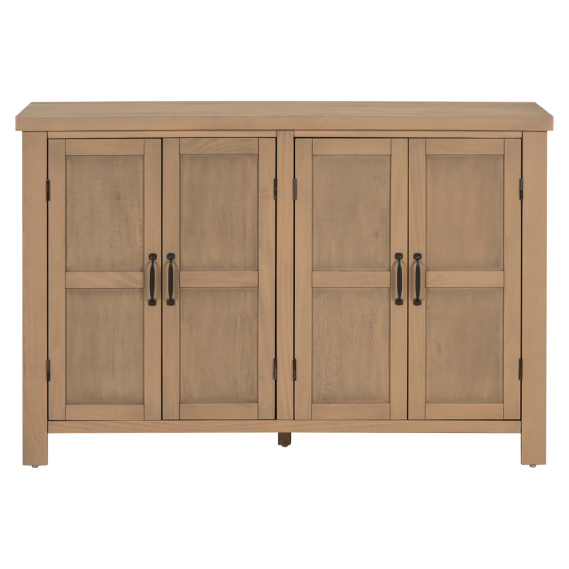 4-Door Storage Sideboard with Adjustable Shelves, Wood