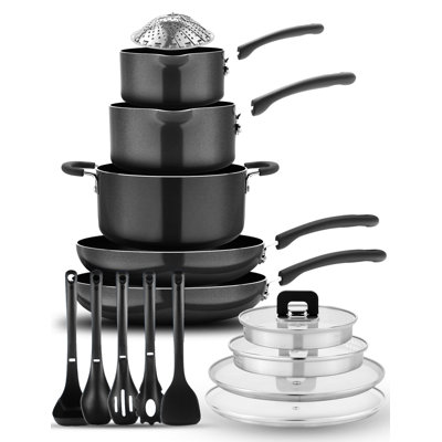 17 - Piece Non-Stick Aluminum Cookware Set