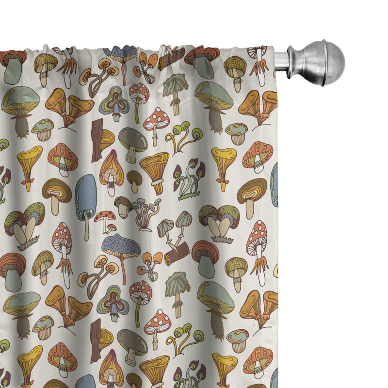 Colorful Semi-Sheer Rod Pocket Curtain Panels, 28" x 84"