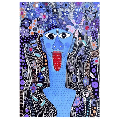 Déesse Kali | Acrylique et encre sur papier | Par Rukshana Tabassum