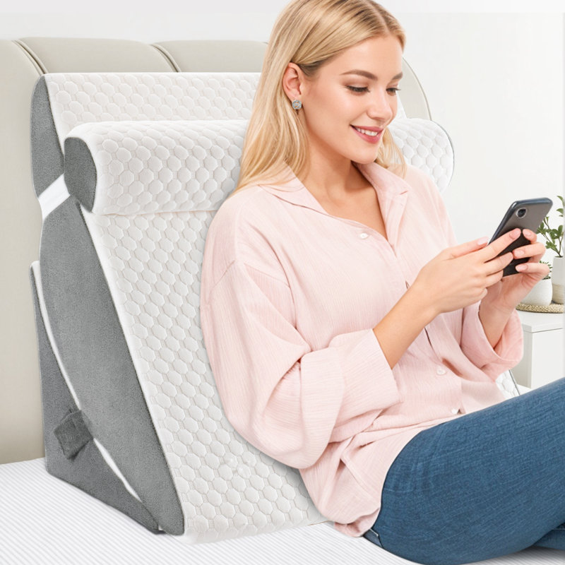 Ensemble de coussins pour lit postopératoire, 3 coussins pour soulager le reflux acide, 7 et 12 pouces réglables pour dormir, tête de lit, soulagement des douleurs dorsales, coussin pour le lit assis