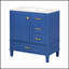 Meuble-lavabo vert 30 po avec lavabo, armoire moderne pour une durabilité accrue et un attrait esthétique-555397555