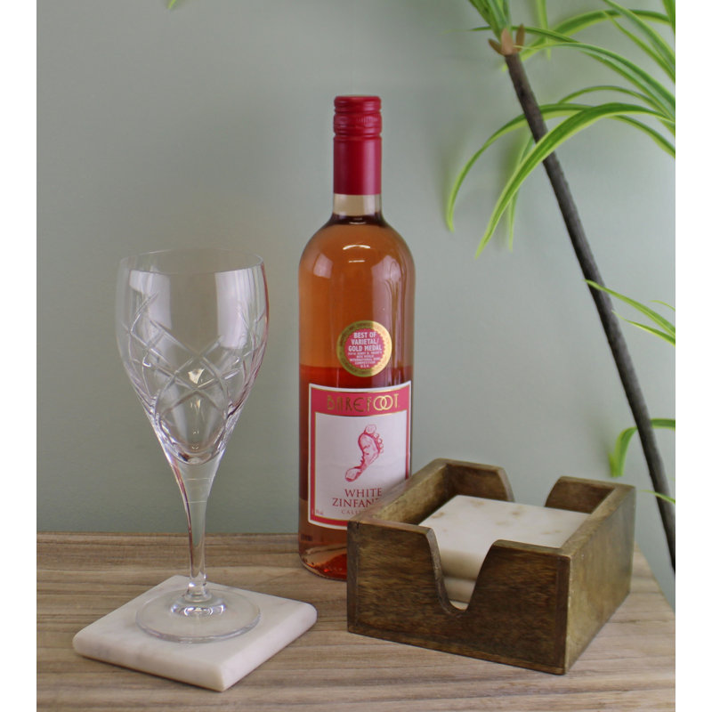 Marble Square 4 Piece Coaster Set