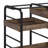 Black & Walnut Finish Serving Cart