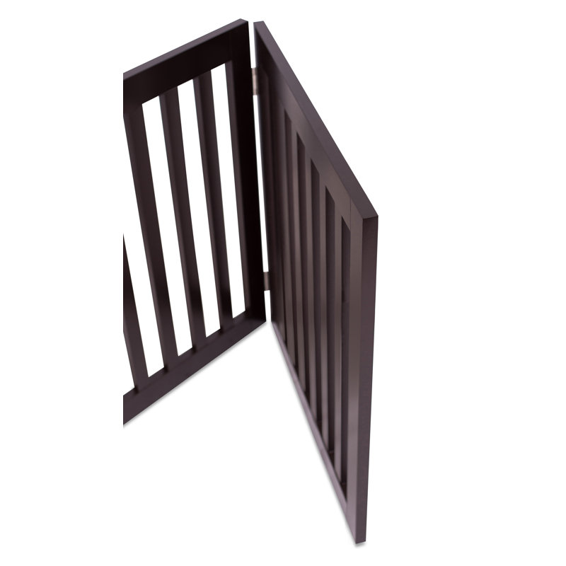 Espresso 24" Freestanding Solid Wood Pet Gate