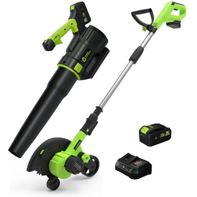 Edger and Blower Combo - Cordless, 2-in-1, Battery Powered, Efficient