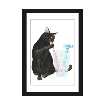 «Black Cat Brush T dents» par Alexey Dmitetchich Shmyrov - peinture sur toile tendue