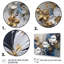 Rynisha, ailes de papillon bleu doré et fleurs I - art mural floral-88531018-88531025