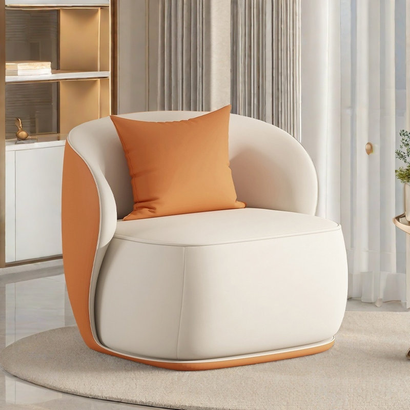 Canapé lumineux de style luxueux, Orange / blanc cassé