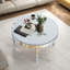 Table basse ronde éblouissante avec miroir en forme d'étoile et base stable