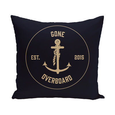 Housse de coussin pour coussin décoratif rectangulaire en forme de mot Gone Overboard