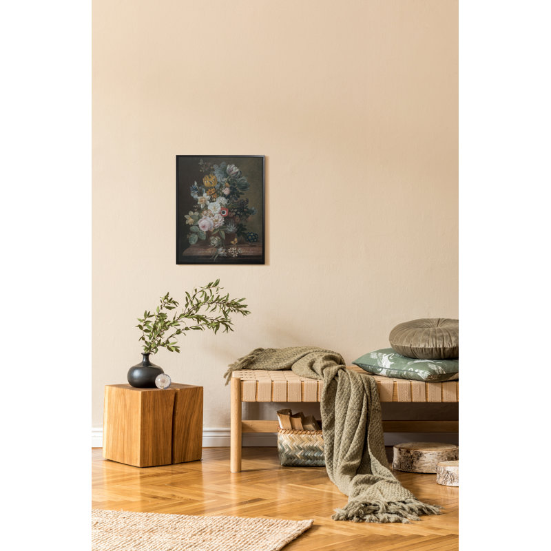 Still Life With Flowers And Butterflies Print by Eelke Jelles Eelkema