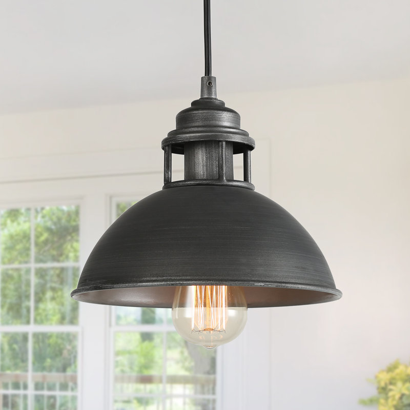 Herdon 1 - Light Single Small Pendant with Wrought Iron Accents