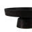 Textured Metal Pedestal Accent Tray for Home Decor - Decorative Coffee Table Centerpiece Display for Dining Entryway Organizer - 14", Black