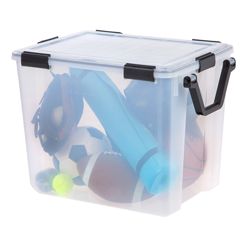 IRIS 103 Qt./26 Gal. Weatherproof Storage Tote in Clear