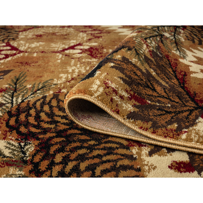 Tapis rouge Calica Antioch, Rectangle 2 pi 3 po x 3 pi 3 po