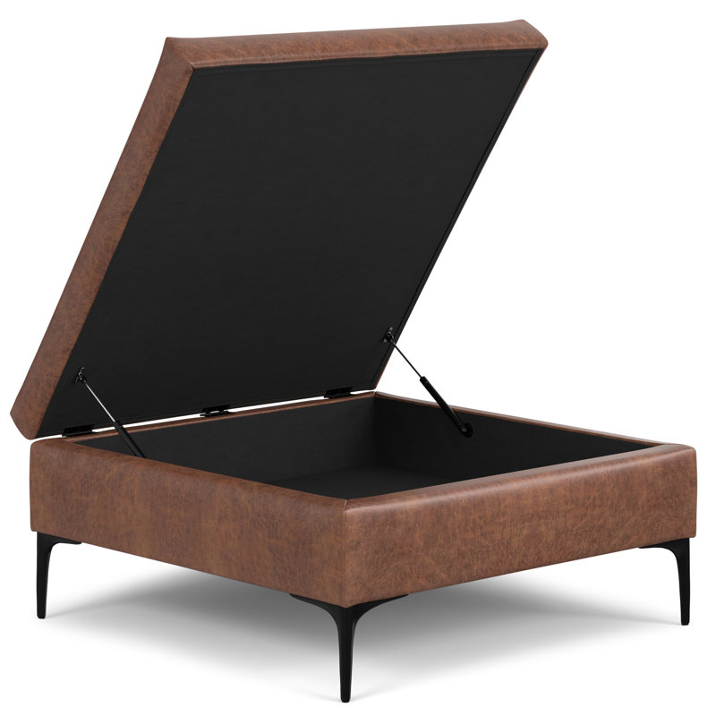 Repose-pieds de rangement pour table basse 36 po avec couvercle relevable Rebecca