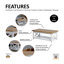 Epping Four Leg Coffee Table with Storage-1093117168