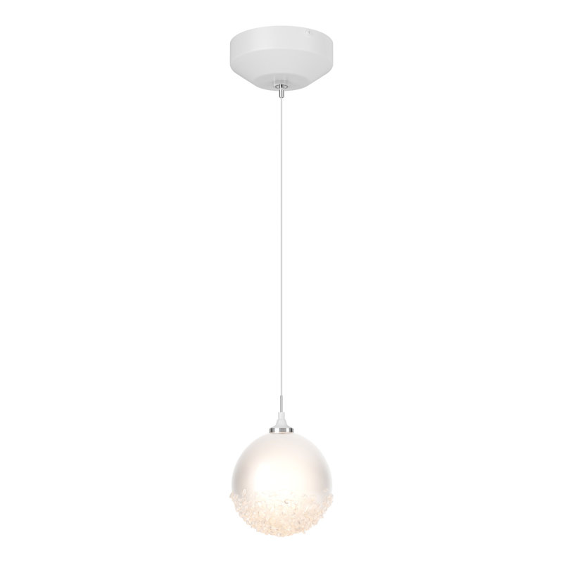 Luminaire suspendu sphère 1 lumière Fritz, Blanc